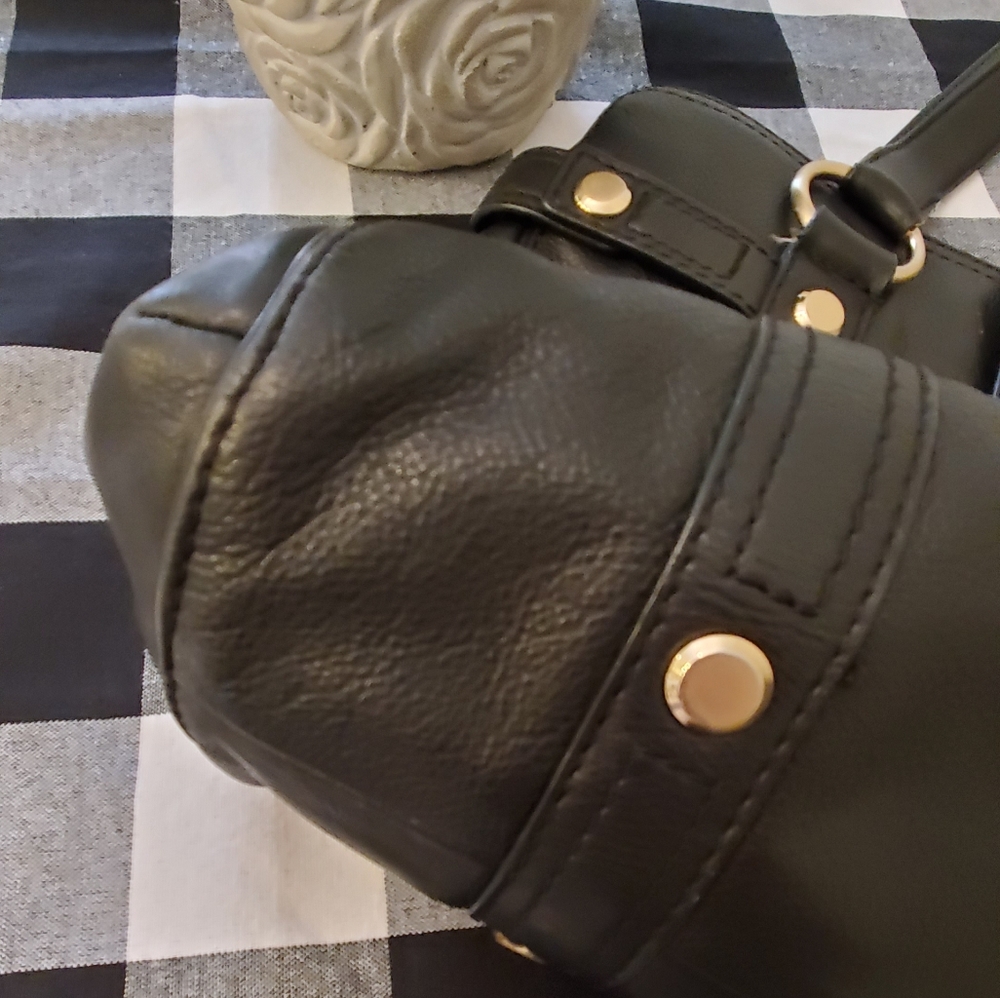 MICHAEL KORS Large Black Leather Purse Bag Tote - Picture 5 of 8
